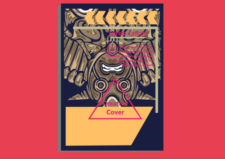 design creative display layouts with Mask models as basic imagesのイラスト素材