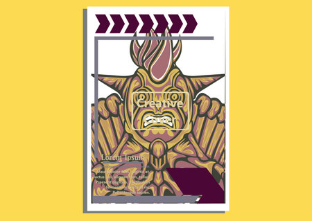 design creative display layouts with Mask models as basic imagesのイラスト素材