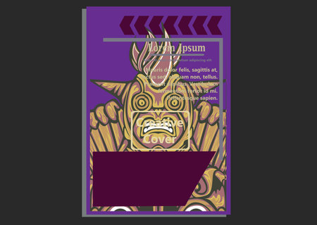 design creative display layouts with Mask models as basic imagesのイラスト素材