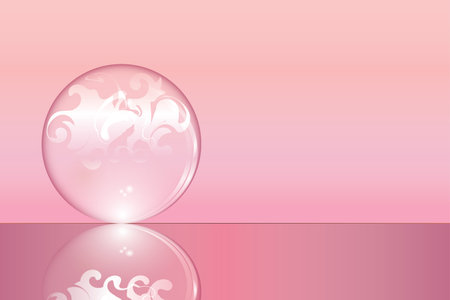 Pink ball. Background, business cardの写真素材