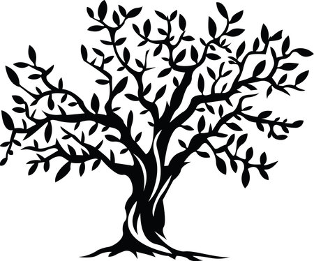 Strength tree. Icon or pictogram in blackの写真素材