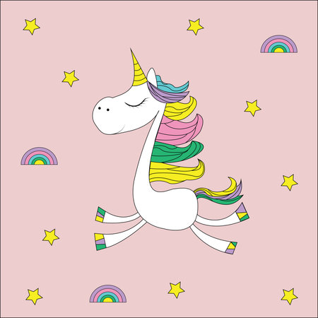 
Sweet colored unicorn. Horse with hornの写真素材