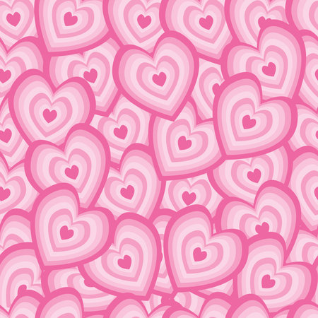Pattern - many pink romantic and sweet hearts.の写真素材