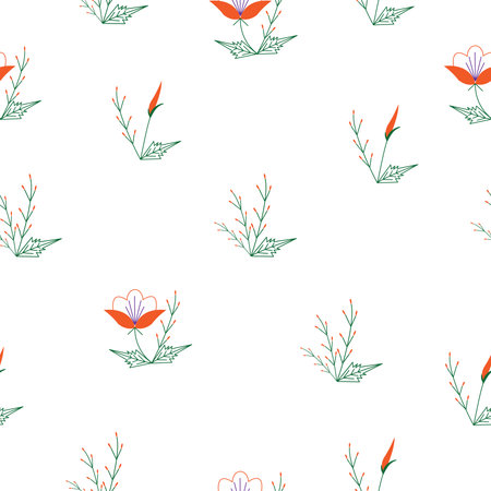 Pattern - water lilies painted. For textile, print or background.の写真素材