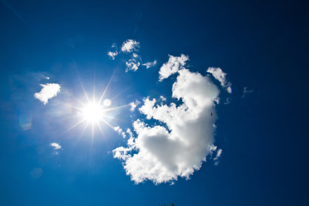 sun in the skyの写真素材