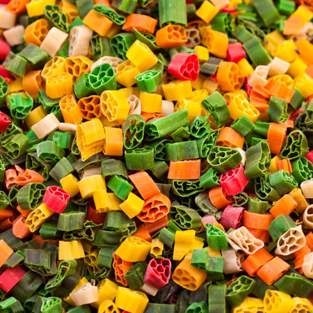 background of Colorful pastaの写真素材
