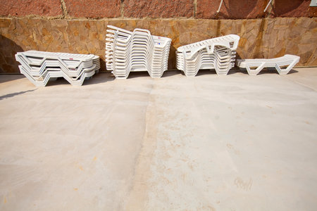 white lounge chairsの写真素材