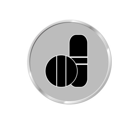 Medical pill. Vector icon illustrator EPS 10のイラスト素材