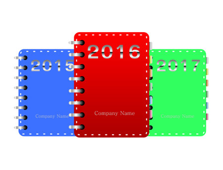 Notebook vector year.  Vector Illustrator. EPS 10のイラスト素材