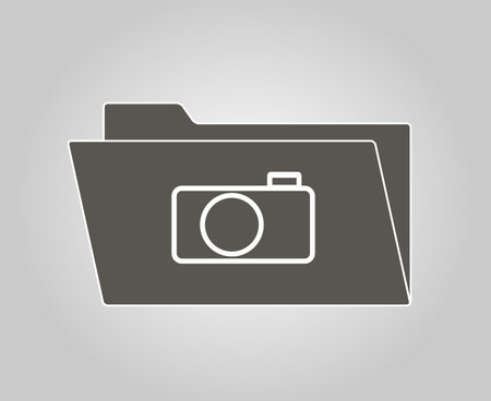 Folder icon foto. Vector illustrator EPS 10のイラスト素材