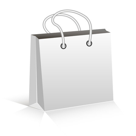 Empty Shopping Bag on white for advertising and branding.のイラスト素材