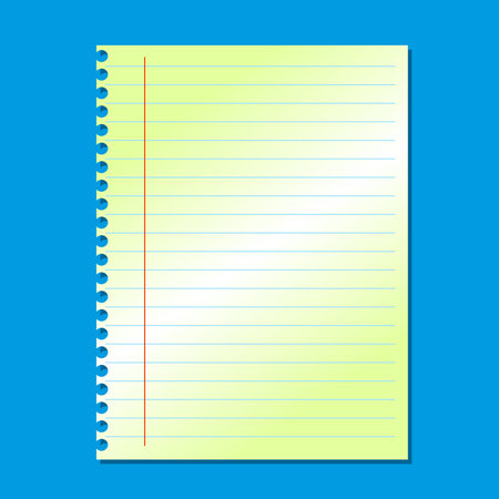 Blank stack white note paper on blue background.のイラスト素材