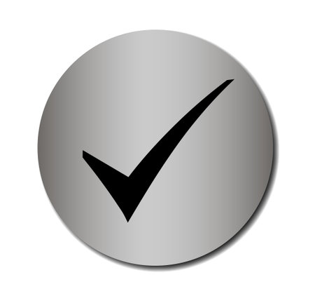 check mark button. Vector illustration EPS 10のイラスト素材