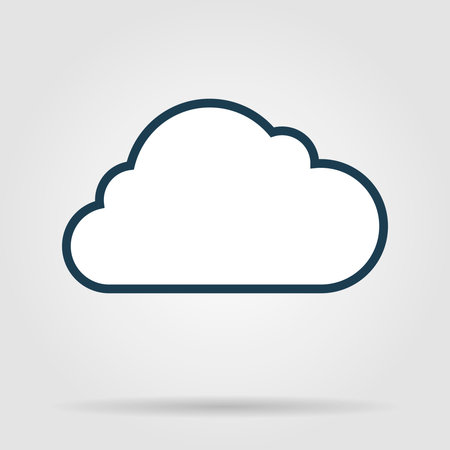 cloud icon, vector illustration. Flat design style.のイラスト素材