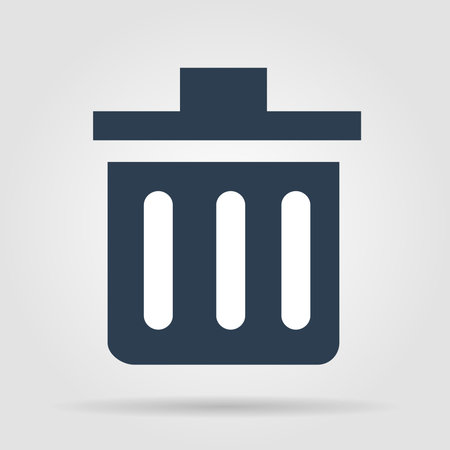 Trash can icon. Vector Illustrator.のイラスト素材