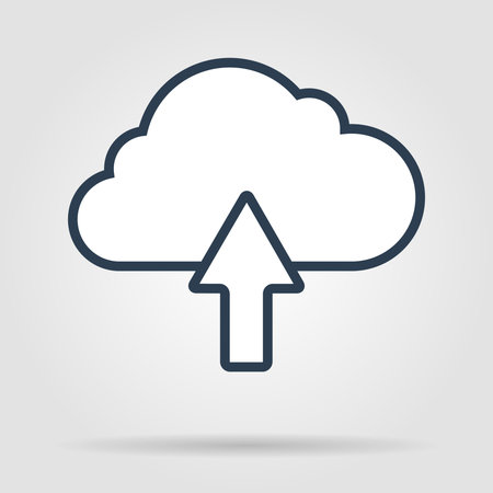 cloud icon, vector illustration. Flat design style.のイラスト素材