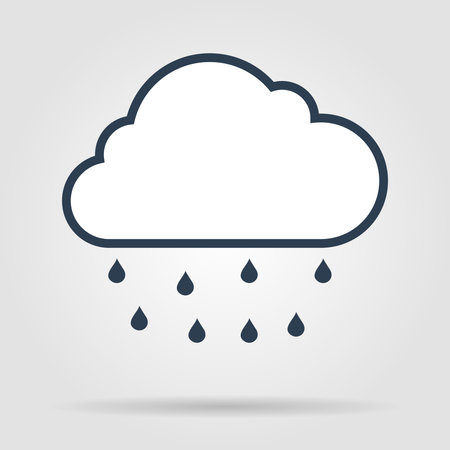 cloud rain icon. のイラスト素材