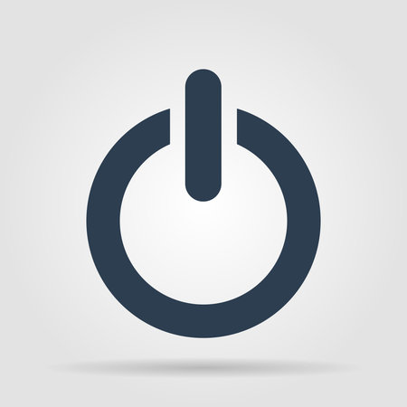 Flat icon of power. Vector Illustrator EPSのイラスト素材