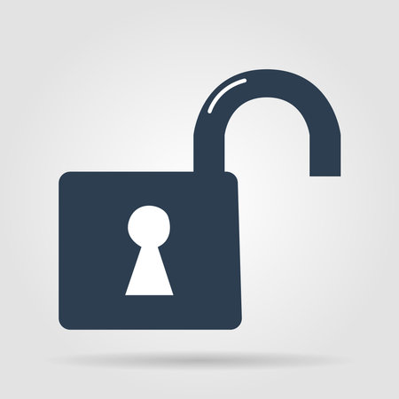 lock icon.  Vector flat Illustrator EPS 10のイラスト素材
