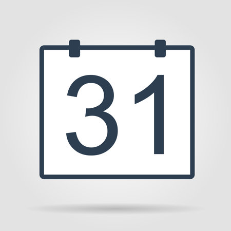 Calendar icon, vector illustration. Flat design style.のイラスト素材