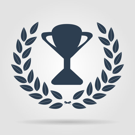 Trophy and awards icon on white background.のイラスト素材