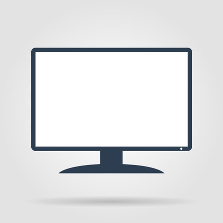 Vector monitor icon. Vector flat EPS Illustratorのイラスト素材