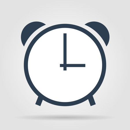 clock icon, vector illustration. Flat design style.のイラスト素材