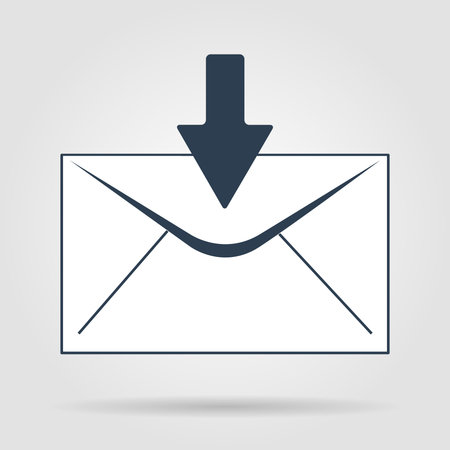 envelope mail symbol on gray background. Vectorのイラスト素材