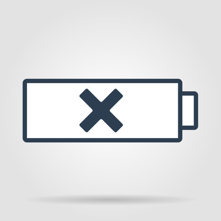 Battery  icon, vector illustration. Flat design style.のイラスト素材