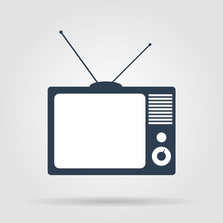 TV vector icon. Flat vector illustrator Epsのイラスト素材