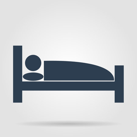 Sleeping symbol on gray background. のイラスト素材