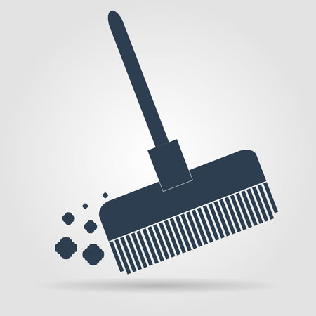 Broom vector icon Flat vector illustrator Epsのイラスト素材