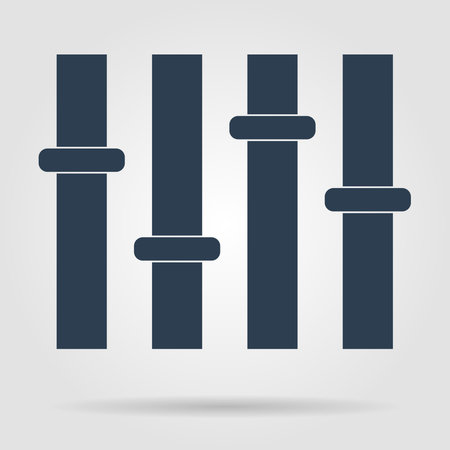 Equalizer icon. Flat design style modern vector illustration.のイラスト素材