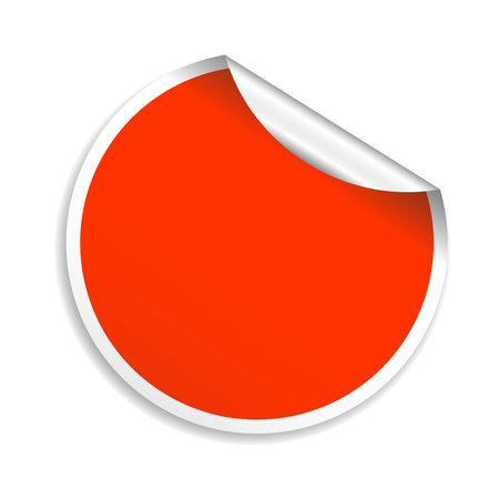 Vector red round sticker. Illustrator Eps 10のイラスト素材