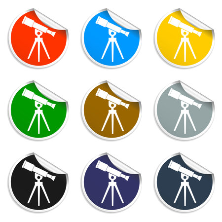 Telescope icon. Flat vector illustrator Eps 10のイラスト素材