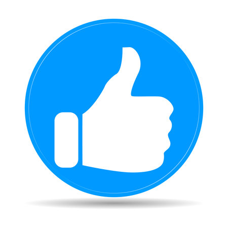 Like icon. Flat design style modern vector illustration. Flat long shadow icon.のイラスト素材