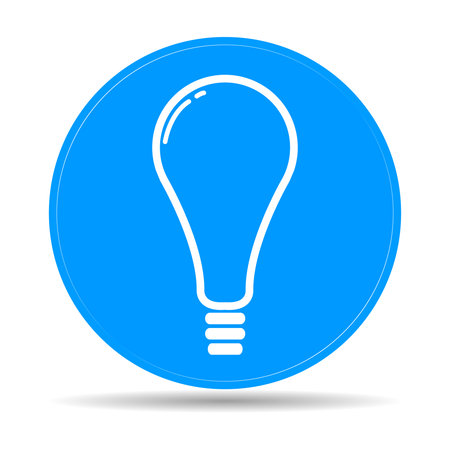 Vector flat Lightbulb Icon. Illustrator EPS 10のイラスト素材