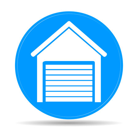 Garage icon. Flat vector illustrator EPS 10のイラスト素材