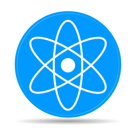 abstract physics science model icon, vector illustration. Flat design style.のイラスト素材