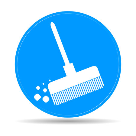 Broom vector icon Flat vector illustrator Epsのイラスト素材
