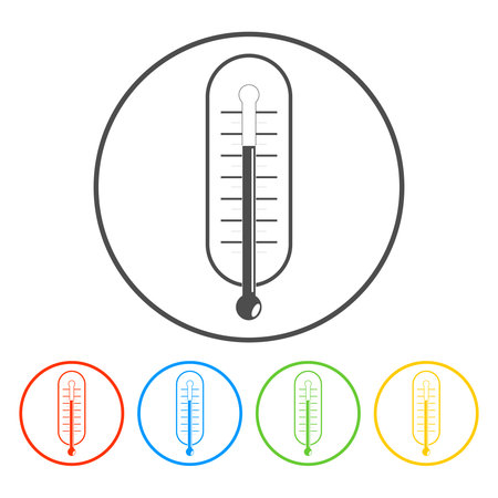thermometer vector icon illustration. Flat style EPSのイラスト素材