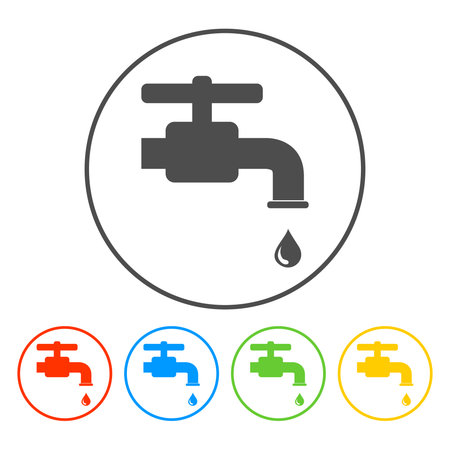 Tap icon. Flat vector illustrator Eps 10のイラスト素材