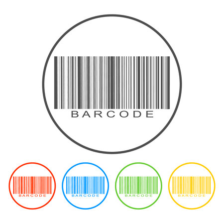 Barcode icon, vector illustration. Flat vector illustrator Epsのイラスト素材