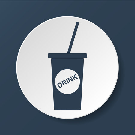 paper coffee cup. Flat vector illustrator のイラスト素材