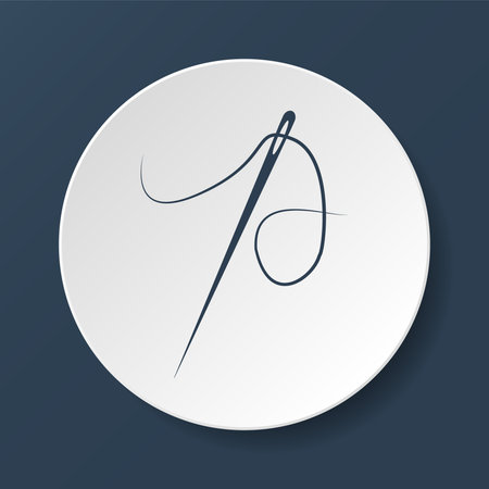 Needle icon  Flat vector illustrator のイラスト素材