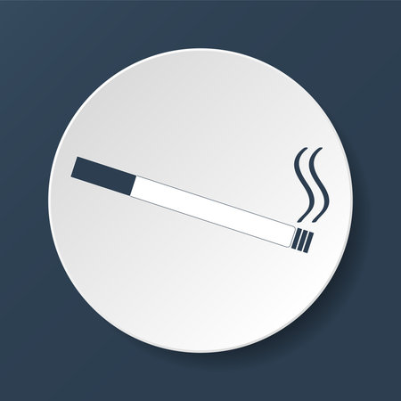 Cigarette icon on white background. Vector illustration.のイラスト素材