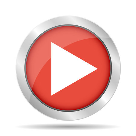 play Flat  Icon , isolated on white background.のイラスト素材