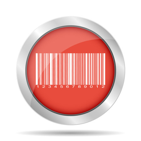 Barcode icon, vector illustration. Flat vector illustratorのイラスト素材