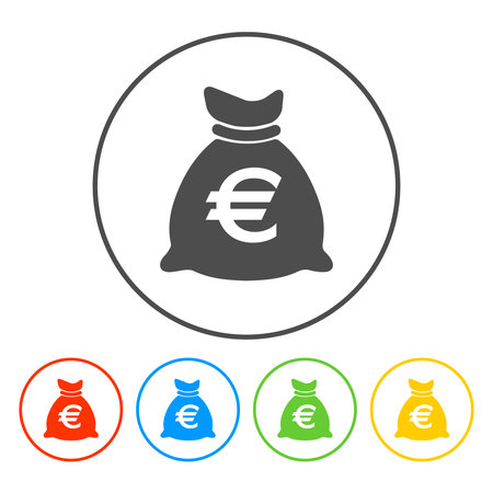 Money bag icon. Vector illustration EPS 10のイラスト素材