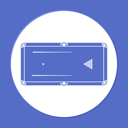 pool or billiards table symbol. Flat design style.